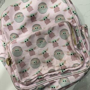 Pink Baby Yoda Kids Backpack starwars Stoney clover Grogu preowned